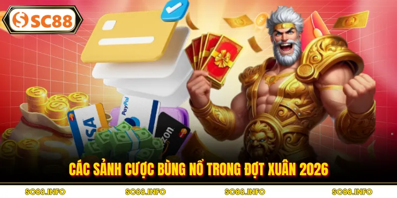 Các sảnh cược bùng nổ trong đợt xuân 2026